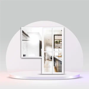 Aluminum Slide and Swing Kitchen glass Door