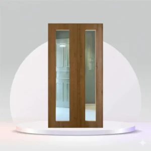 Wooden Bi-Fold Glass Doors