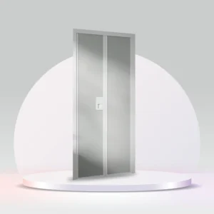 alulux aluminium bi fold toilet door with white-AF801