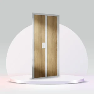 Alulux Aluminium Bi-Fold Toilet Door with white PVC panel -AF804