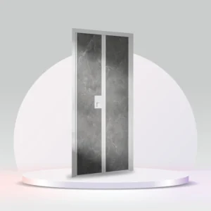 Alulux Aluminium Bi-Fold Toilet Door with white- AF806