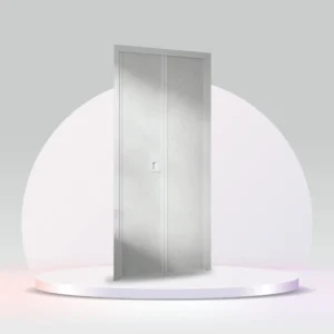 Alulux Aluminium Bi-Fold Toilet Door with white-AF807