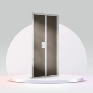 Alulux Aluminium Bi-Fold Toilet Door with white-AF808