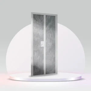 Alulux Aluminium Bi-Fold Toilet Door with white-AF810