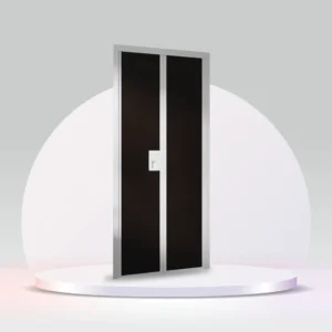 Alulux Aluminium Bi-Fold Toilet Door with white-AF812