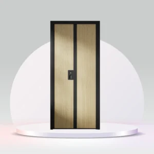 Alulux Aluminium Bi-Fold Toilet Door-black-AF803