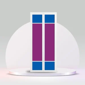 aluminium bi-fold toilet door with white-HDC101