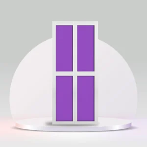 aluminium bi-fold toilet door white -hdc102