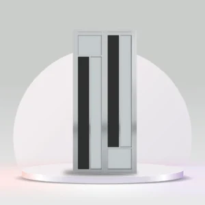 aluminium bi-fold toilet door silver-hdc103