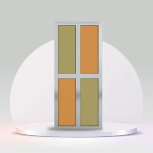 aluminium bi-fold toilet door silver - hdc104