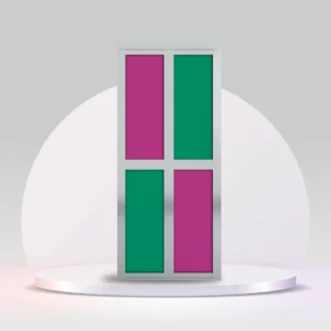 aluminium bi-fold toilet door silver -hdc105