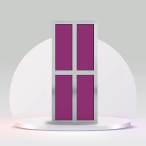 aluminium bi-fold toilet door silver -hdc107