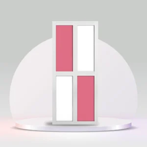 aluminium bi-fold toilet door white -hdc108