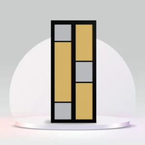 aluminium bi-fold toilet door black -hdc110