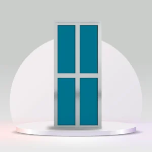 aluminium bi-fold toilet door silver-hdc116