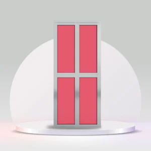 aluminium bi-fold toilet door silver-hdc117