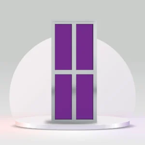 aluminium bi-fold toilet door silver-hdc118