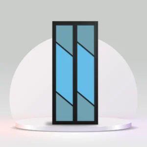 aluminium bi-fold toilet door black-hdc120