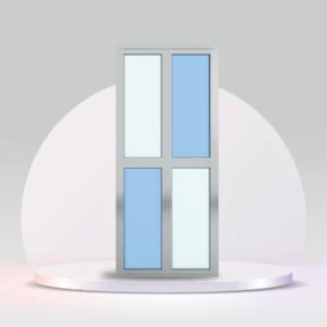 aluminium bi-fold toilet door silver-hdc122