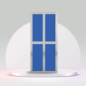 aluminium bi-fold toilet door silver-hdc123