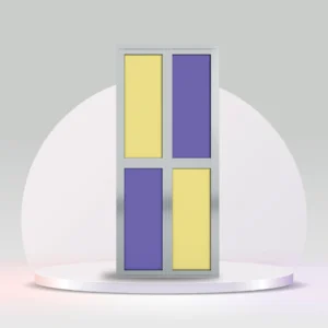 aluminium bi-fold toilet door silver-hdc125