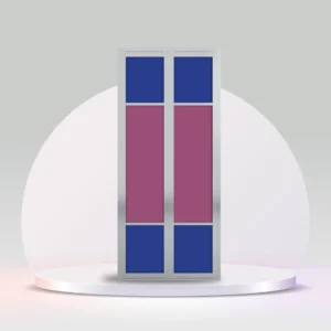 aluminium bi-fold toilet door silver-hdc127