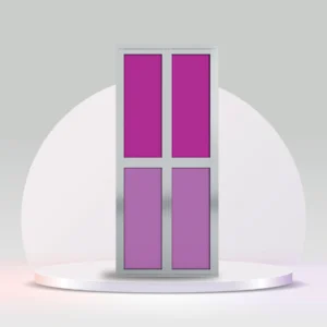 aluminium bi-fold toilet door silver-hdc128