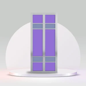 aluminium bi-fold toilet door silver-hdc130