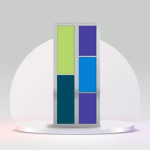 aluminium bi-fold toilet door silver-hdc131