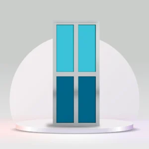 aluminium bi-fold toilet door silver-hdc133