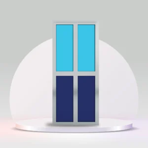 aluminium bi-fold toilet door silver-hdc134