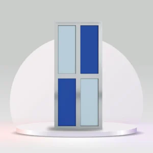 aluminium bi-fold toilet door silver-hdc136