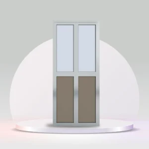 aluminium bi-fold toilet door silver-hdc137