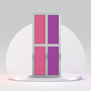 aluminium bi-fold toilet door silver-hdc138