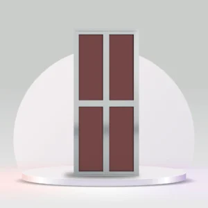 aluminium bi-fold toilet door silver-hdc139