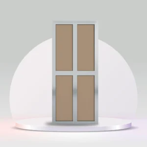 aluminium bi-fold toilet door silver-hdc140