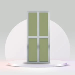 aluminium bi-fold toilet door silver-hdc143