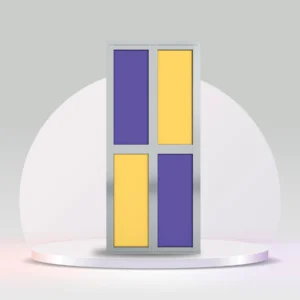 aluminium bi-fold toilet door silver-hdc144