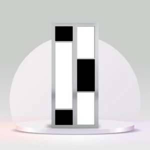 aluminium bi-fold toilet door silver-hdc145