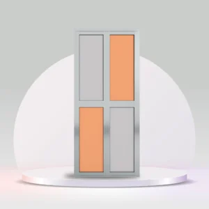 aluminium bi-fold toilet door silver-hdc146