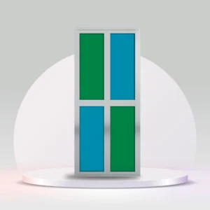 aluminium bi-fold toilet door silver-hdc149