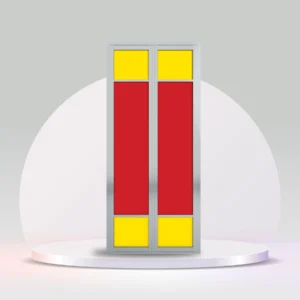 aluminium bi-fold toilet door silver-hdc150