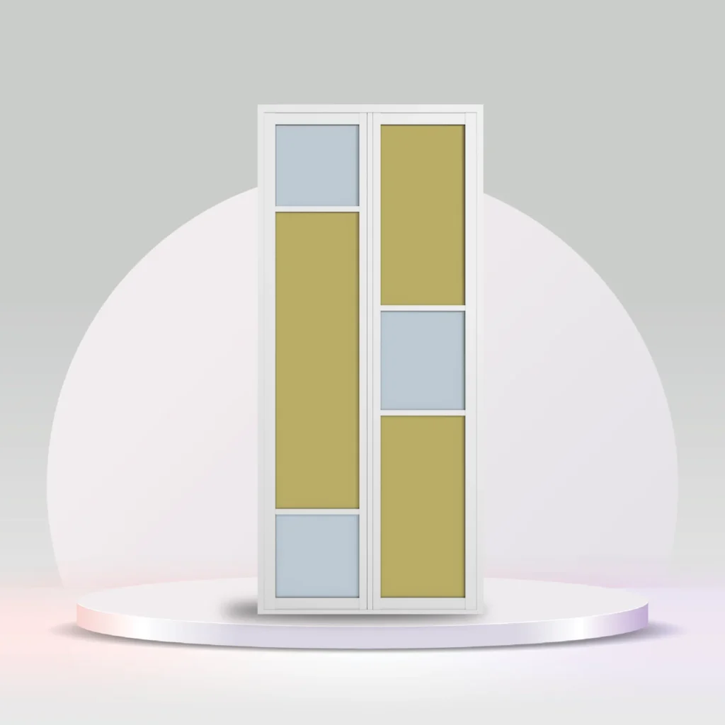 aluminium bi-fold toilet door white-hdc154