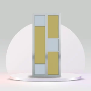 aluminium bi-fold toilet door silver-hdc154