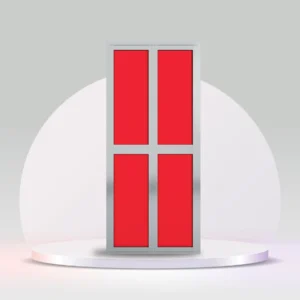 aluminium bi-fold toilet door silver-hdc156