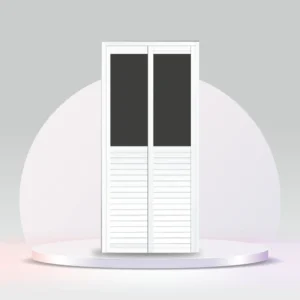 aluminium slide and swing toilet door with Louver Design