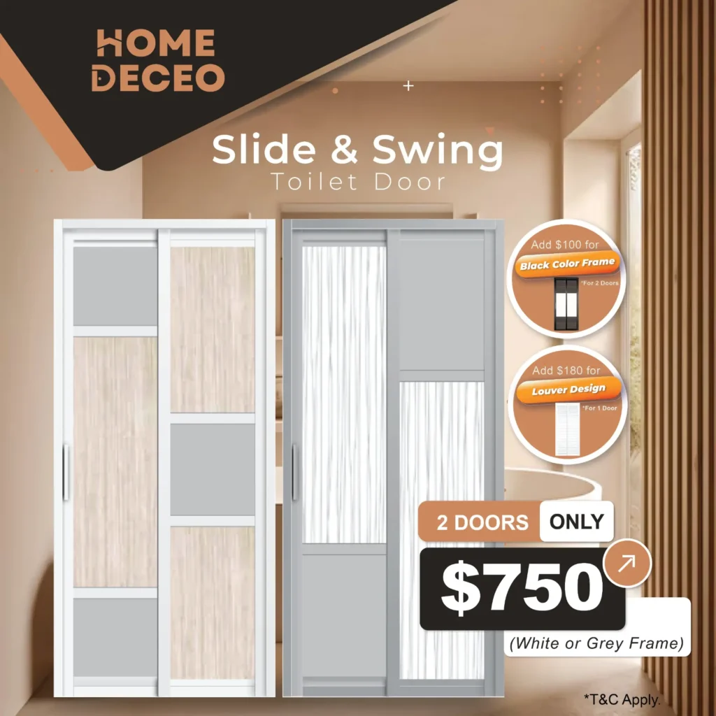 Slide and Swing Toilet Door Bundle