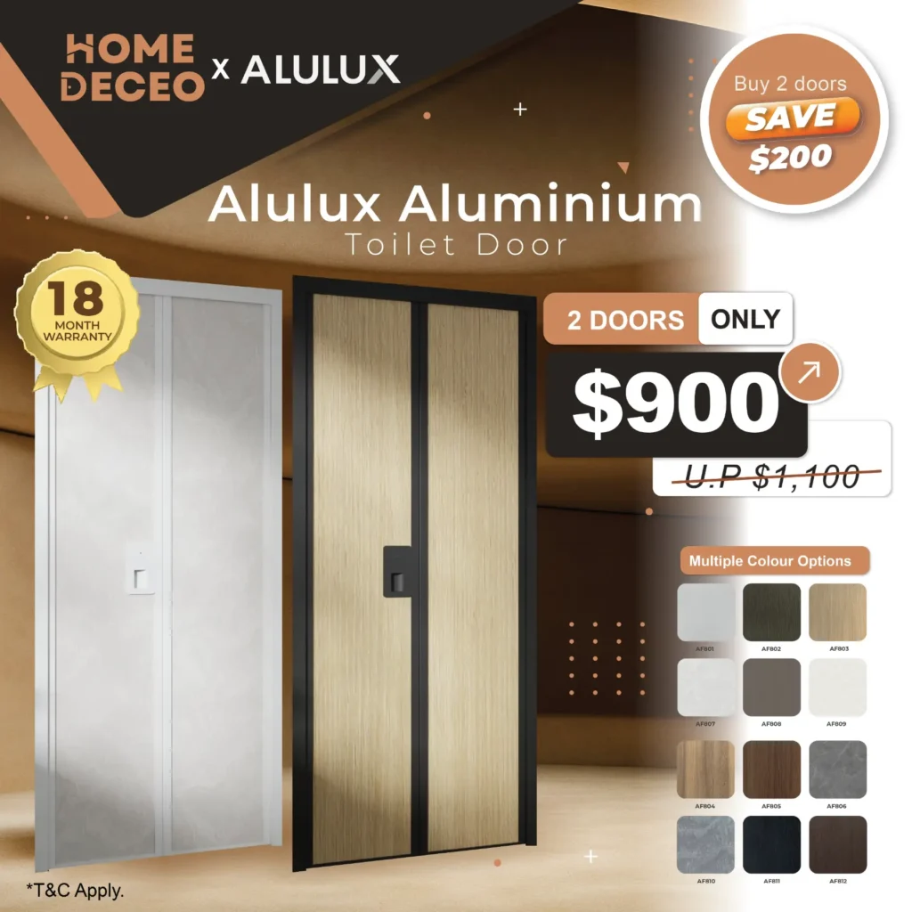 alulux toilet door offer