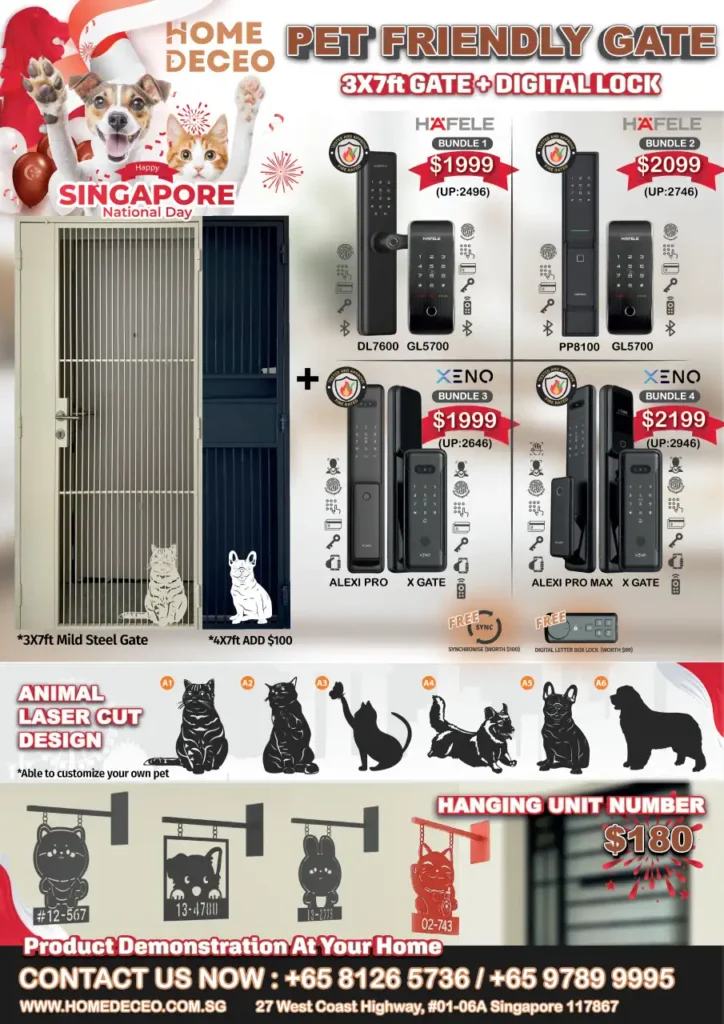 national day digital lock and gate