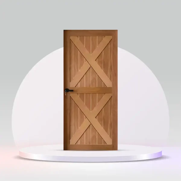 Framed Double X-Style barn door